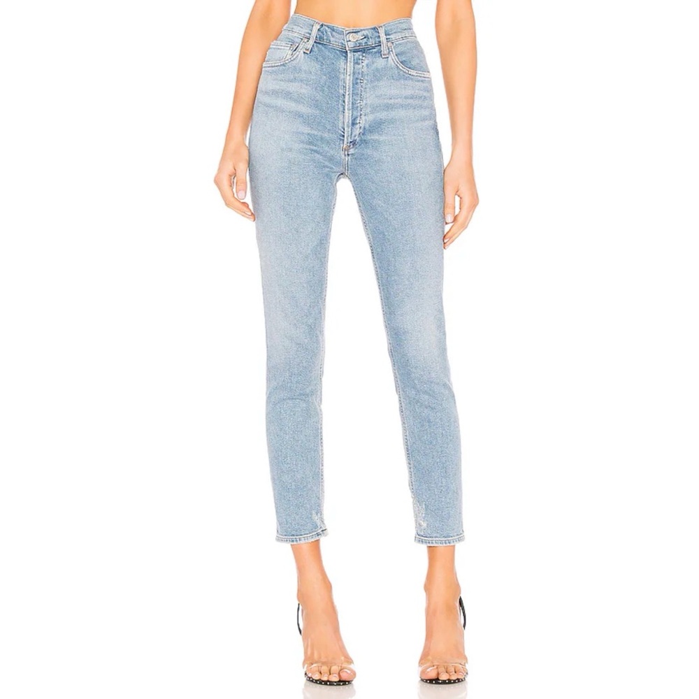 Agolde x Revolve | Nico High Rise Slim Fit Jeans In Embark Wash $168 - Sz 25